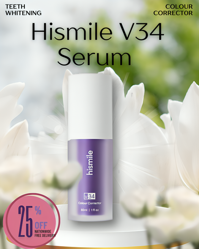 Hismile V34 Serum for Teeth Brightening &  Color Correction - (30ml)