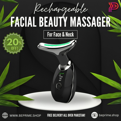 Facial Beauty Massager For Face & Neck - Rechargeable