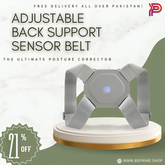 Adjustable Spine Back Support Posture Sensor Belt