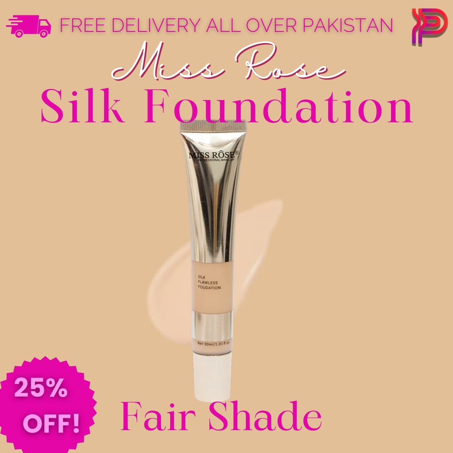 Miss Rose Silk Foundation - Fair Shade