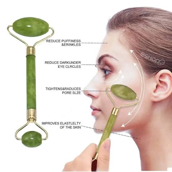 Facial Beauty - Pack Of Jade Face Roller & Gua Sha