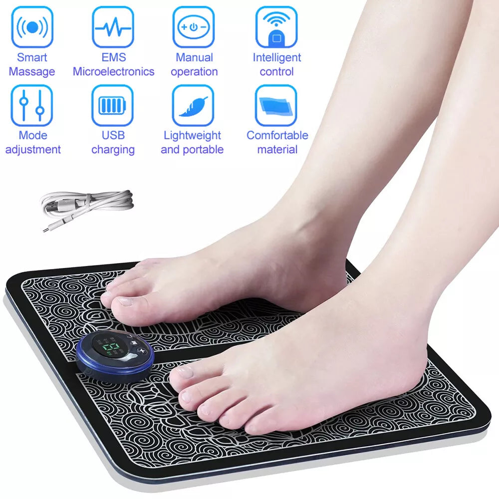 Ems Electric Foot Massager Mat And Mini Body Massager Combo